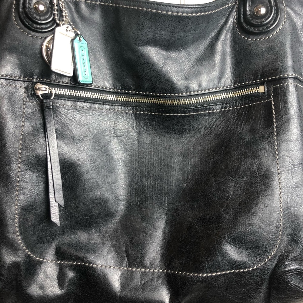 Coach Black Leather Bag - Picture 4 of 10